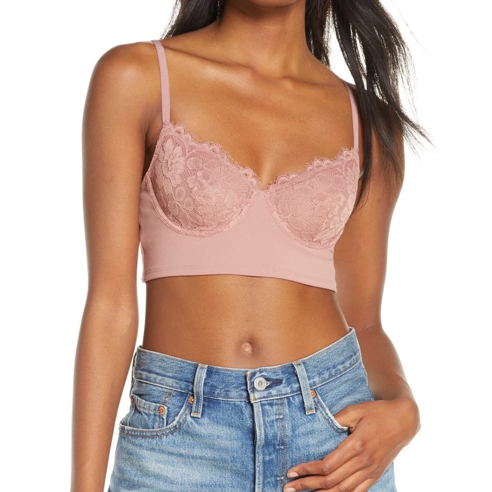 FREE PEOPLE INTIMATELY NWT LACE BIANCA BRA SZ XS